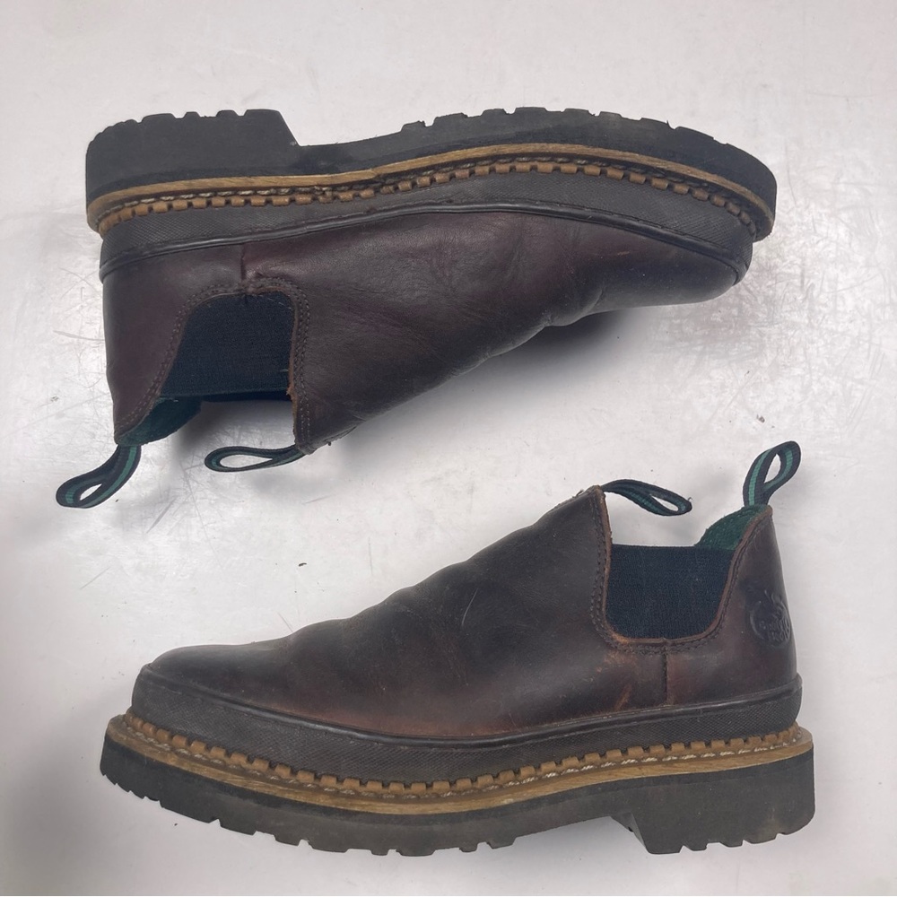 GEORGIA GIANT Romeo Brown Full Grain Low Work Boot